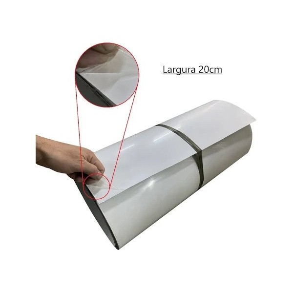 Chapa Aço Galvalume em Bobina Pintada Branco Largura 20cm